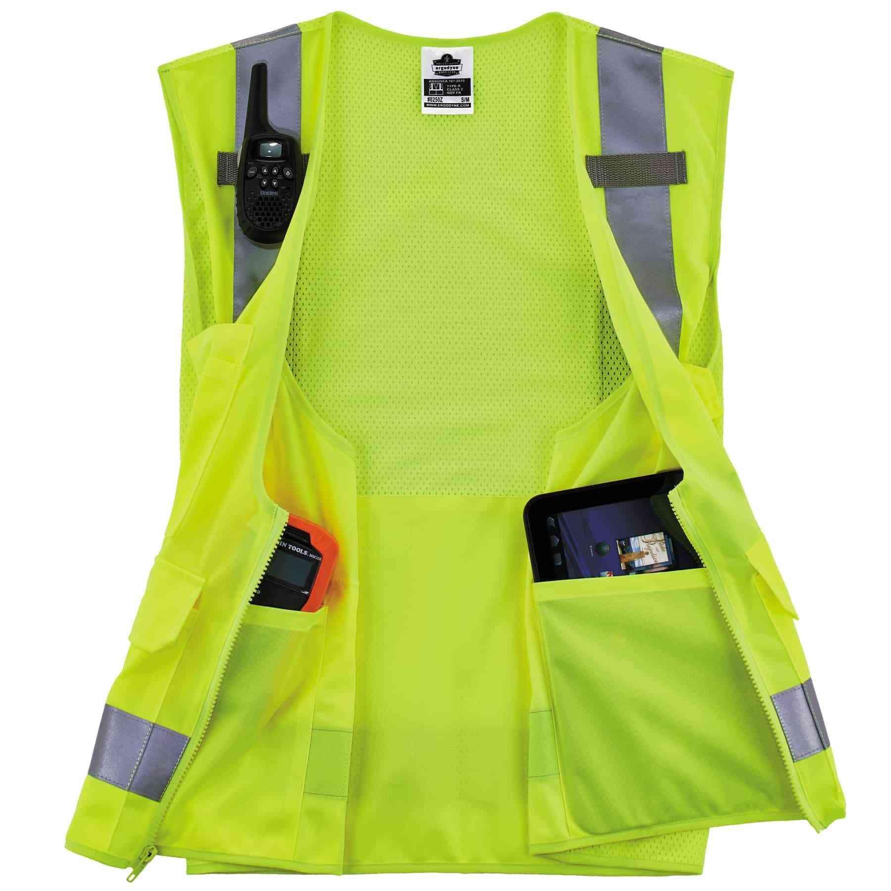 VEST SAF SURVEYOR L/XL HI-VIZ LIME SIL