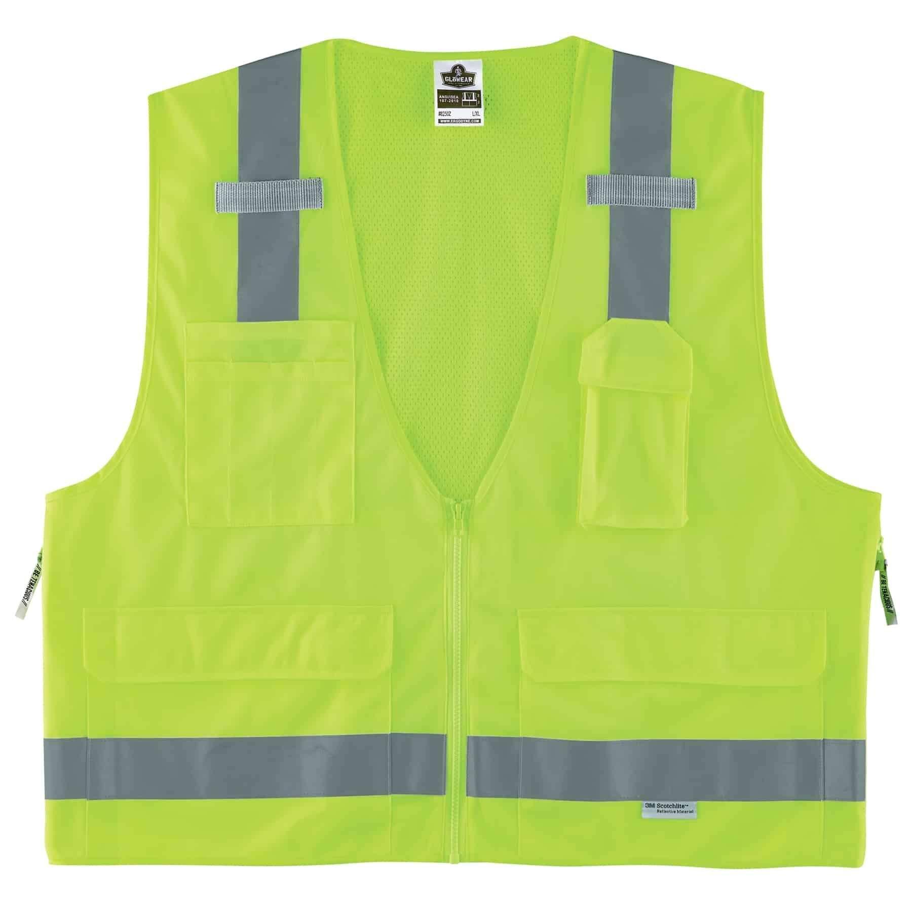 VEST SAF SURVEYOR 2XL/3XL HI-VIZ LIME