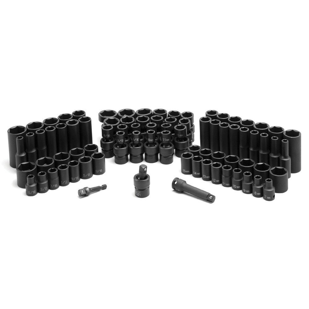 IMPACT SOCKET SET 3/8 IN DR METRIC/SAE