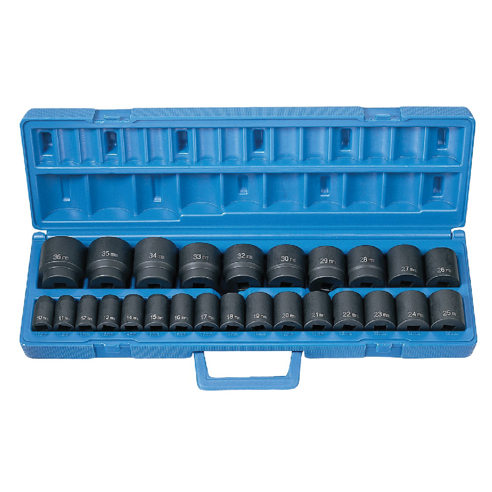IMPACT SOCKET SET 1/2 IN DR 6PT 26PC SET