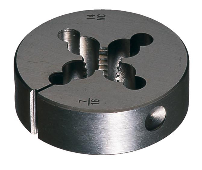 Greenfield Threading 400039 6382 Adjustable Die, #6-32 Thread UNC Thread, 0.25 in THK, 0.813 in OD Die, HSS