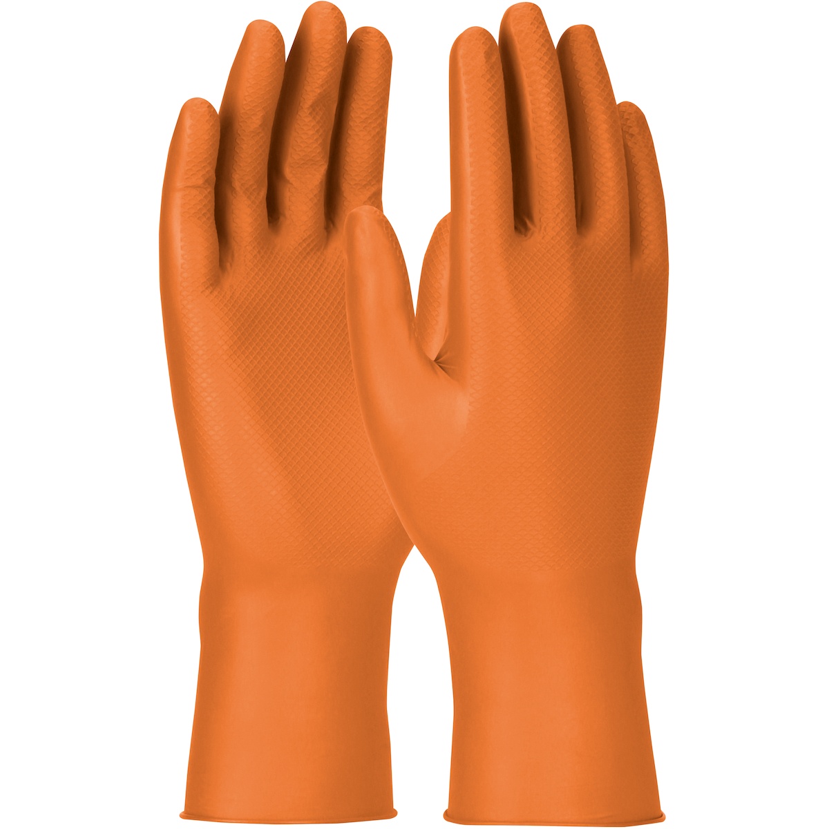 GLOVES L NITRILE ORN 9IN 7MIL PWD-FREE