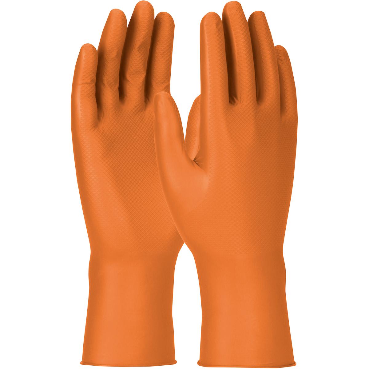 GLOVES L NITRILE ORN 9IN 7MIL PWD-FREE
