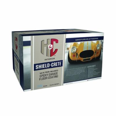 H&C® Shield-Crete® 20.102100-99 Epoxy Water-Based Garage Floor Coating Kit, 200 to 250 sq-ft Coverage, Pewter