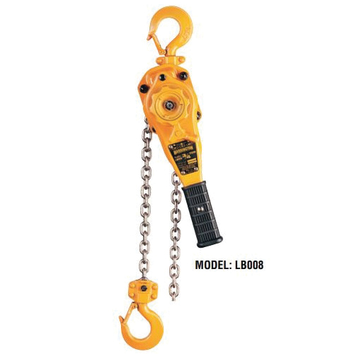 HARRINGTON L5LB008-15 Heavy Duty Lever Chain Hoist, 3/4 ton Load, 15 ft H Lifting, 54 lb Rated, 0.9 in Hook Opening