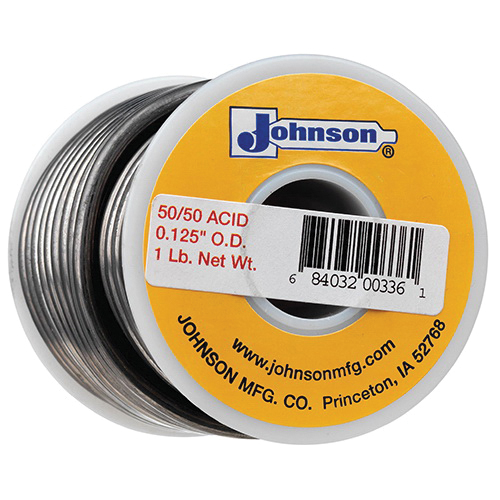 Harris® 50A61 50/50 Common Lead-Bearing Solder, 1/8 in Dia Wire, Spool 1 lb Container, Tin-Lead