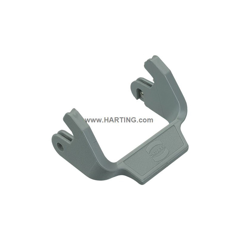 HARTING® 09 00 000 5231 Han® B Double Locking lever, For Use With Han 32B Hood and Housing, Polycarbonate/Stainless Steel/Thermoplastic, Dust Gray