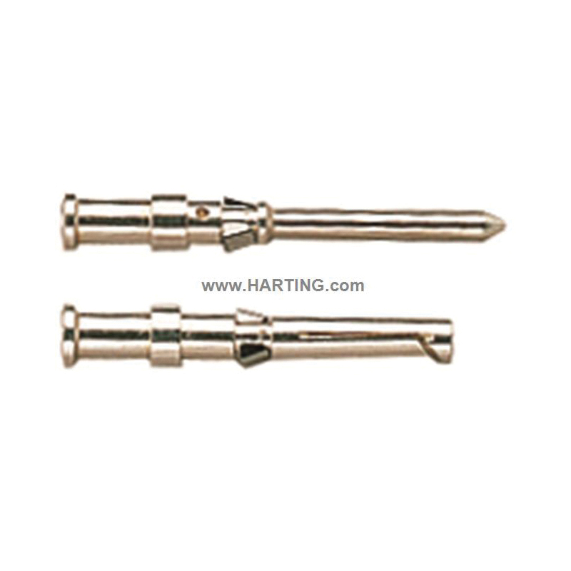 HARTING® 09 15 000 6104 Han D® Male Connector Contact, 0.9 mm Shell, 26 to 22 AWG, Copper Alloy