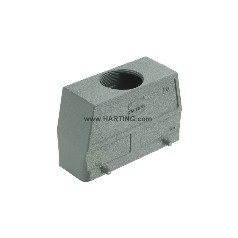 HARTING® 19 30 024 0428 Han® B High Construction Connector Hood, Top, Die Cast Aluminum