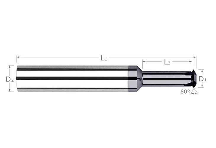 CARBIDE THREAD MILL 2-56 TO 2-64 2 FL