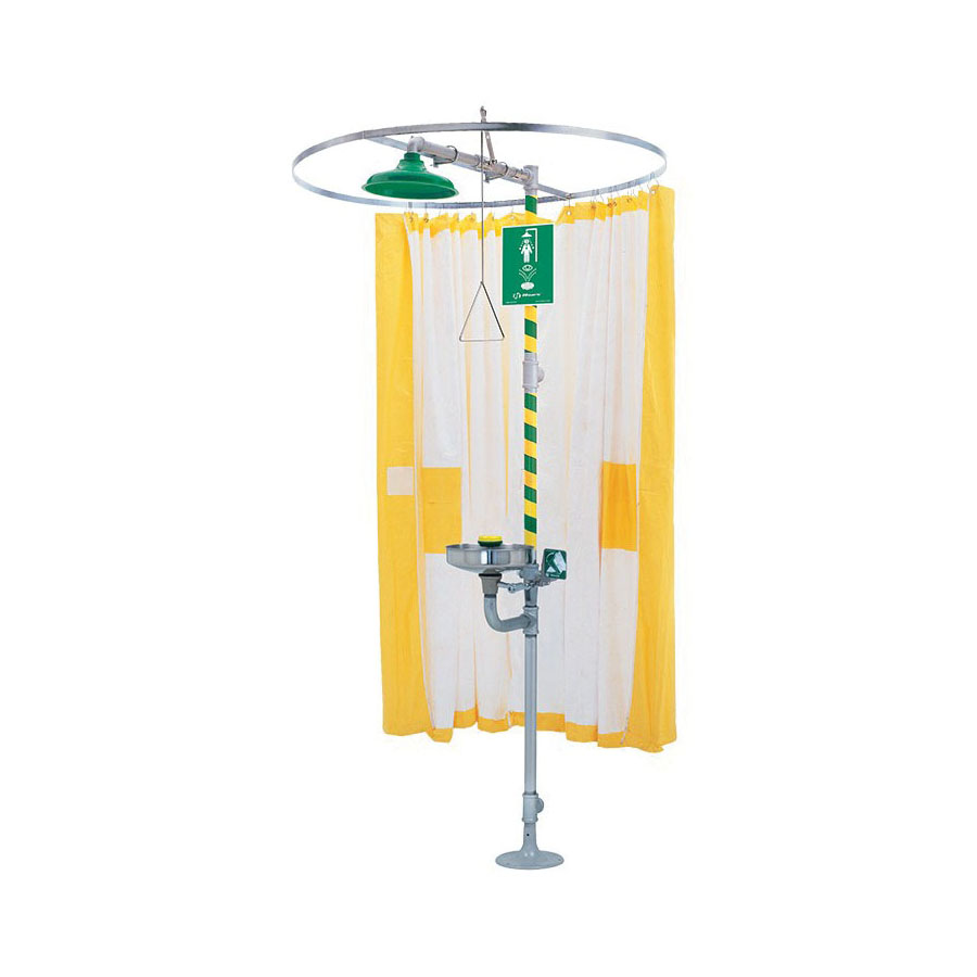 PRIVACY CURTAIN FOR SAFETY SHOWERS