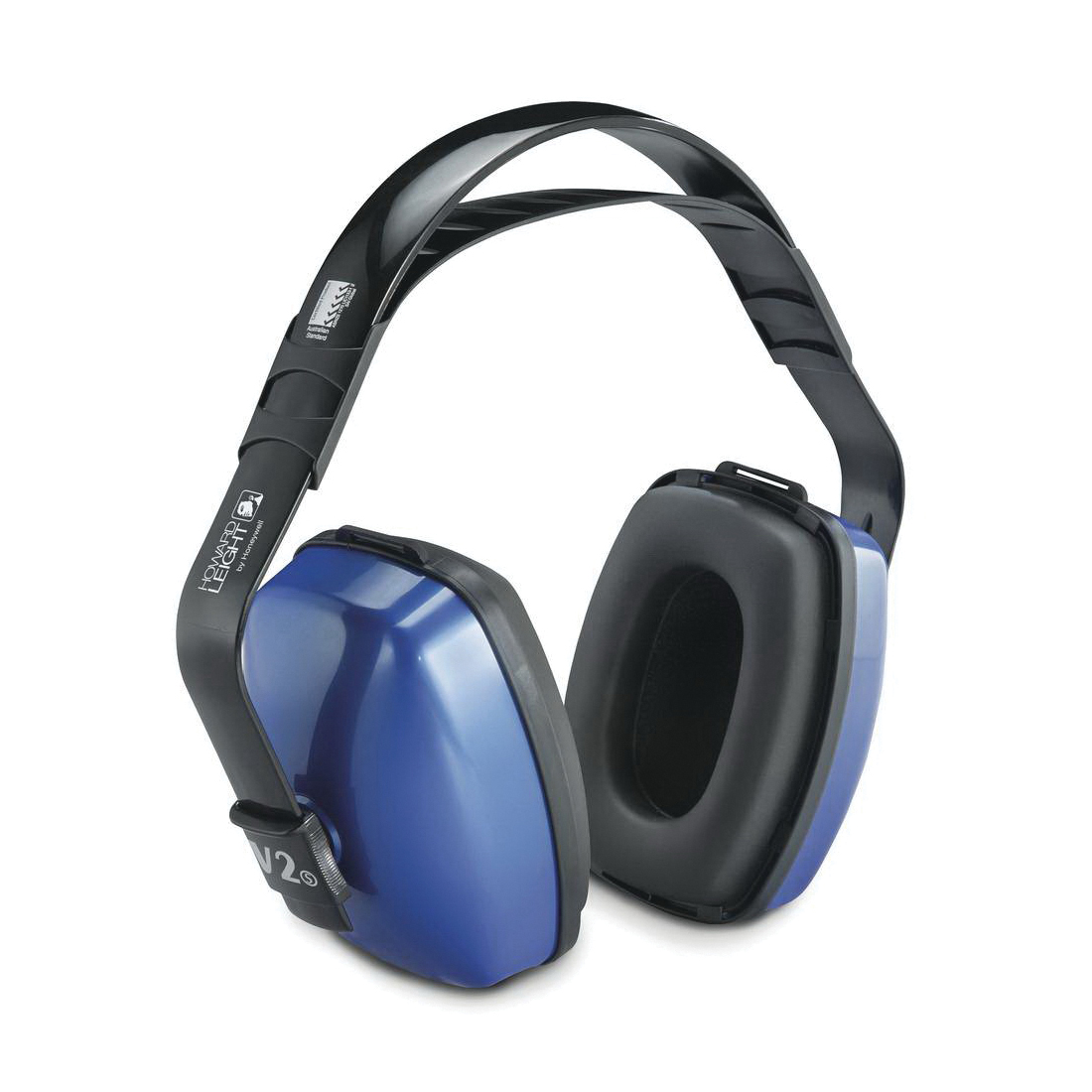 Howard Leight by Honeywell 1010926 Viking® V2 Earmuffs, 27 dB Noise Reduction, Black/Blue, Multi-Position Band Position, ANSI S3.19-1974