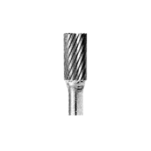 HTC SB-3 SB Style Carbide Burr, End Cut End, Cylindrical Head, 3/8 in Dia Head, 3/4 in L of Cut, 2-1/8 in OAL, Double Cut