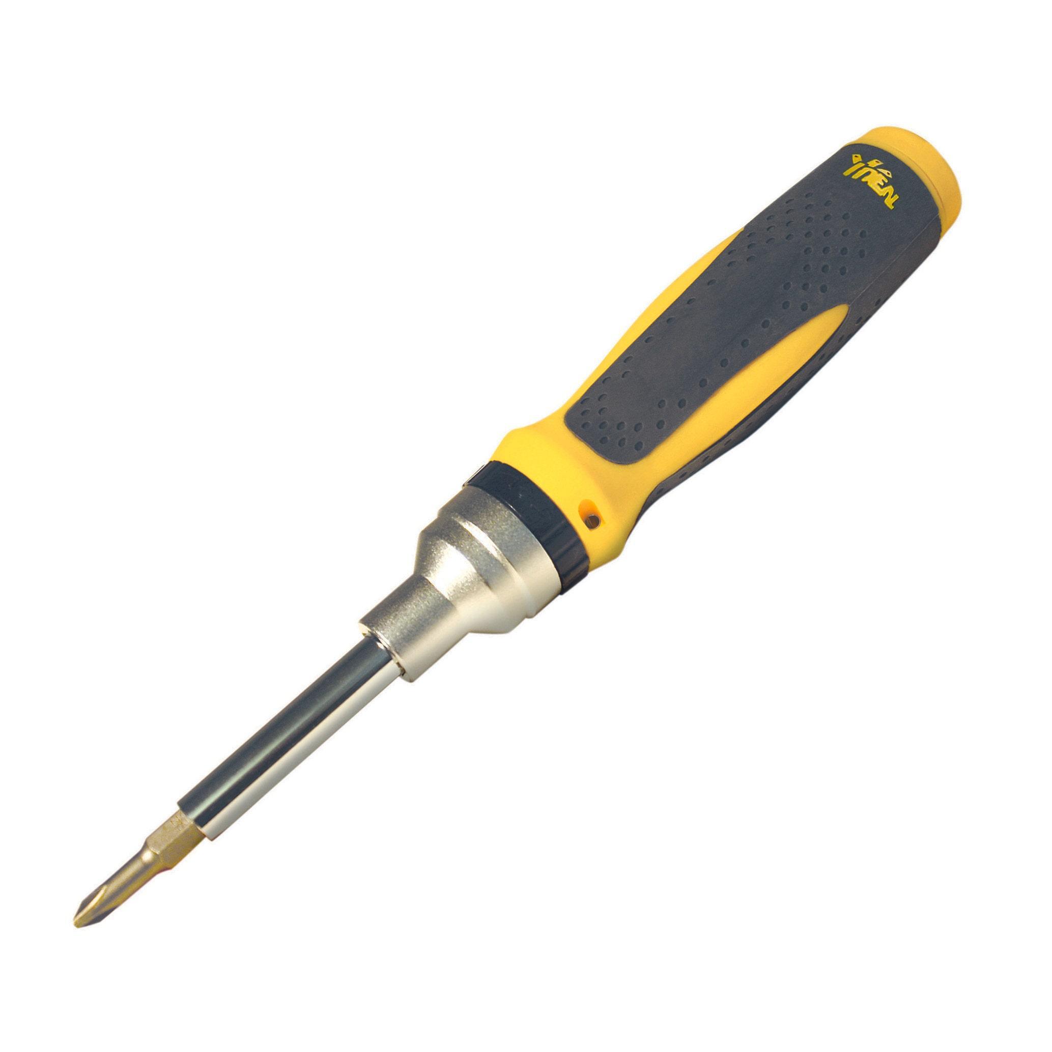 SCREWDRIVER COMFORT GRIP BK/YEL HDL
