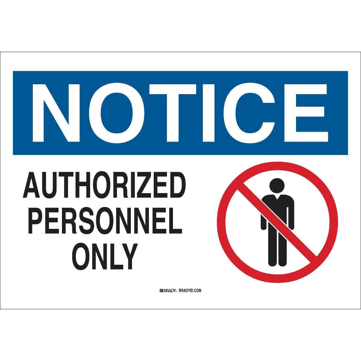 SIGN ADMITTANCE RECT 7IN 10IN B-401 PS