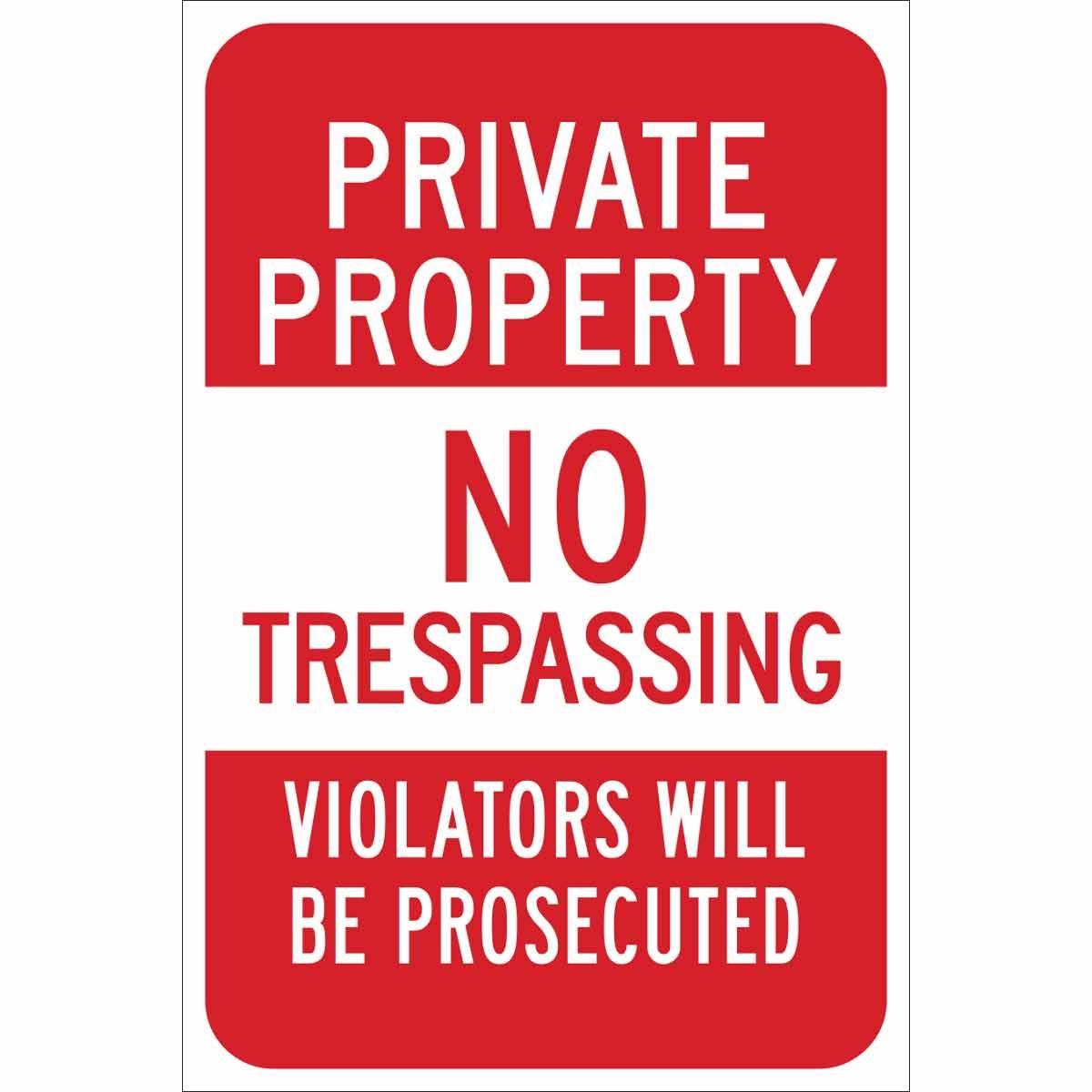 SIGN CTRL TRFC PRIVATE PROP 18IN 12IN
