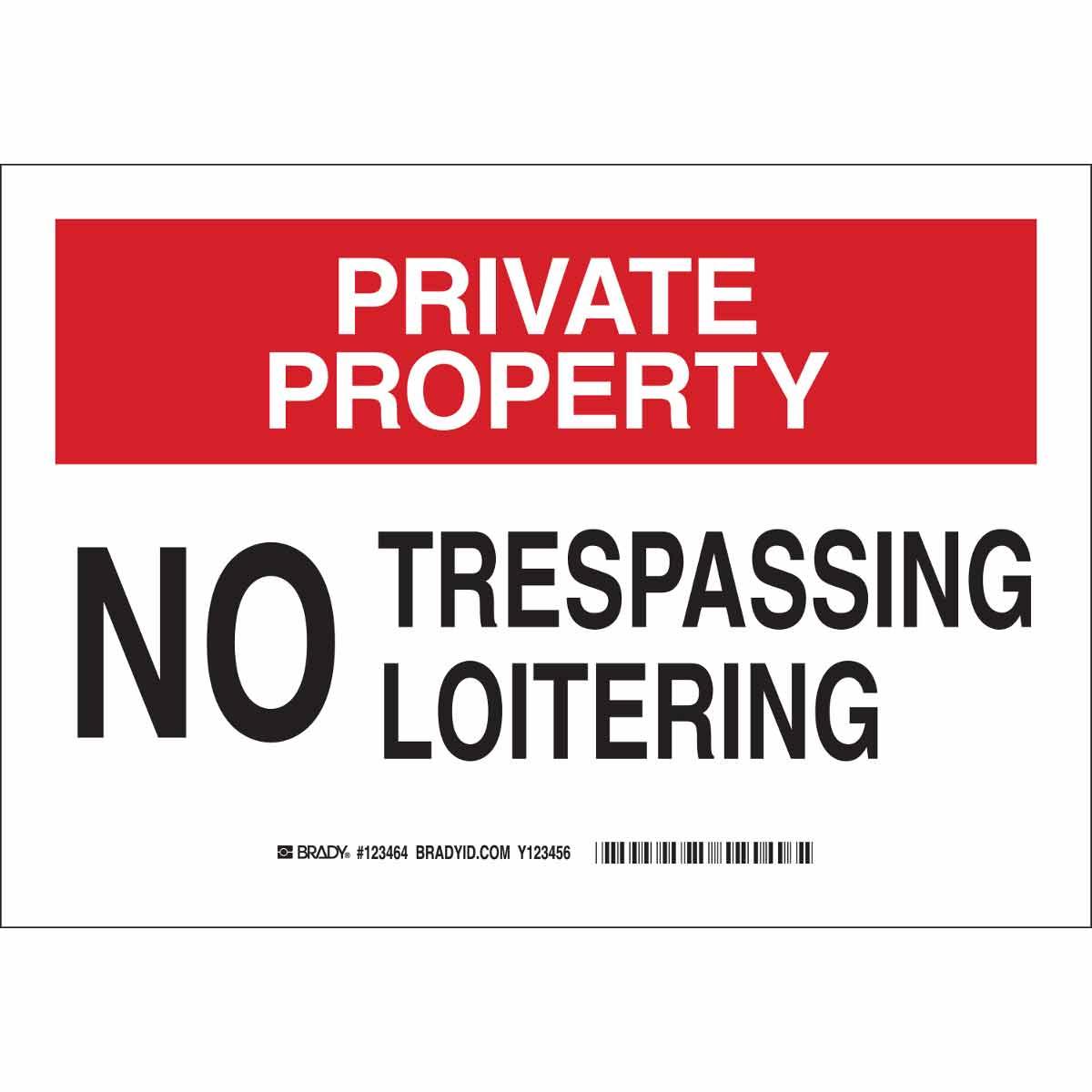 SIGN ADMITTANCE PRIVATE PROP 7IN 10IN