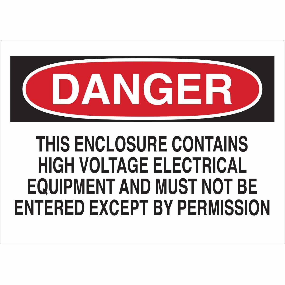SIGN ADMITTANCE 7IN 10IN BK/R ON WHT