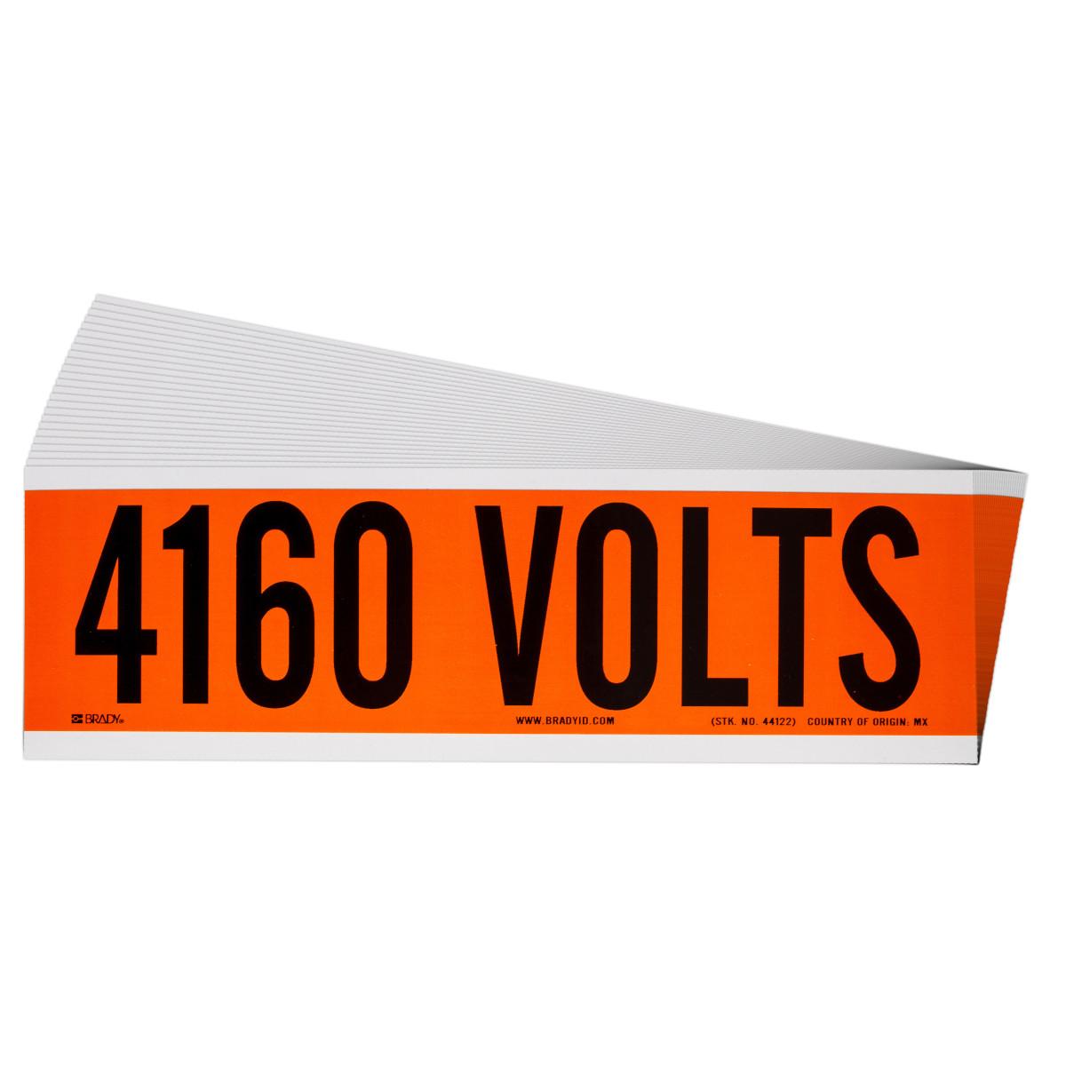 CONDUIT AND VOLTAGE LABEL 9IN TEXT BK