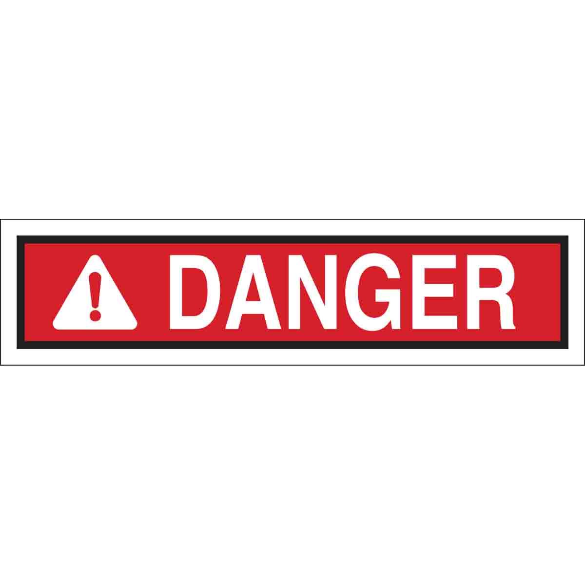 SIGN BLK LAMINATED PRE-PTD HDR RECT 5IN