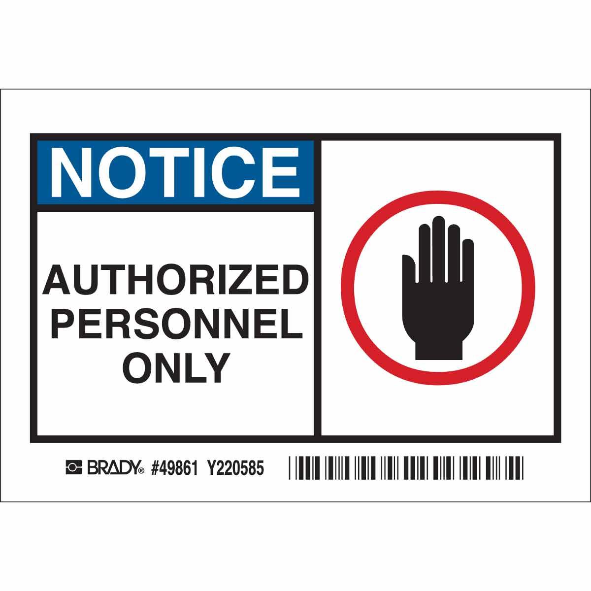 SIGN ALERT 3.5IN 5IN B-302 POLYEST