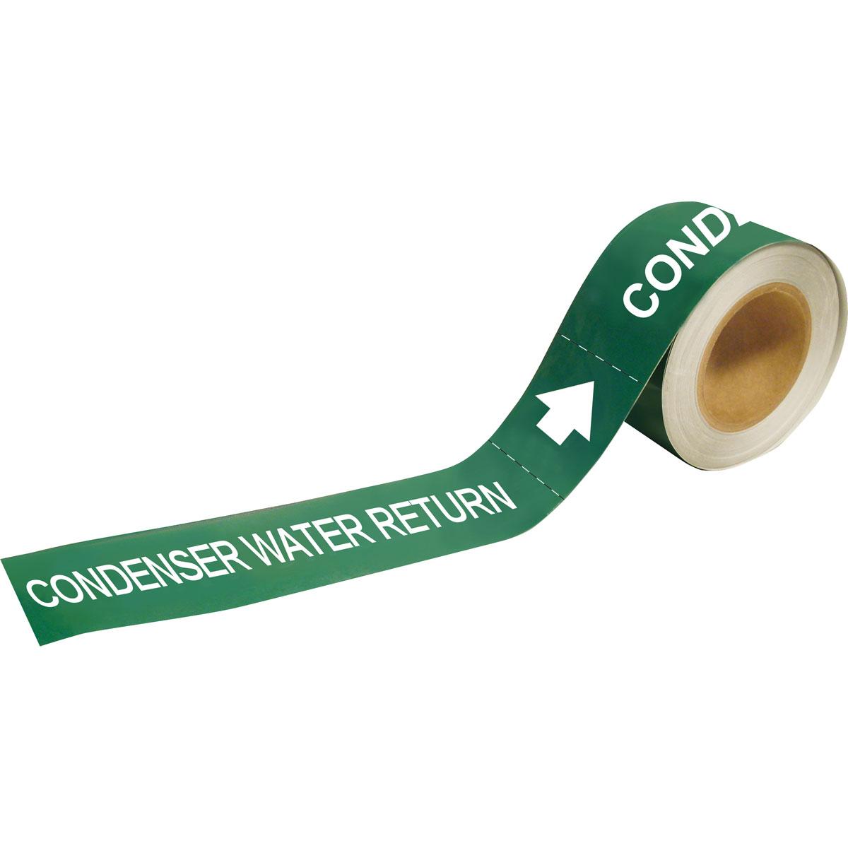 MARKER PIPE CONDENSER WTR RTN WHT ON GRN