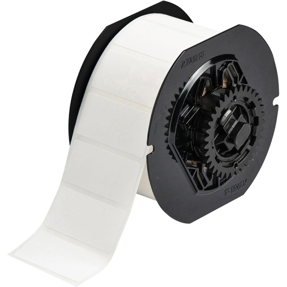 LABEL PTR 1IN 2IN BLK WHT B-424 PPR RECT
