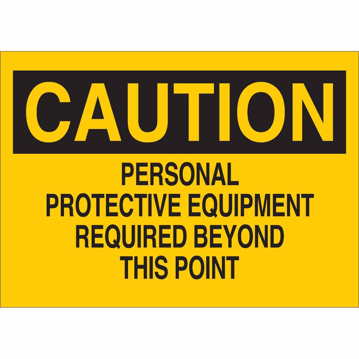 SIGN CAUT CAUT 10IN 14IN BK ON YEL SURF