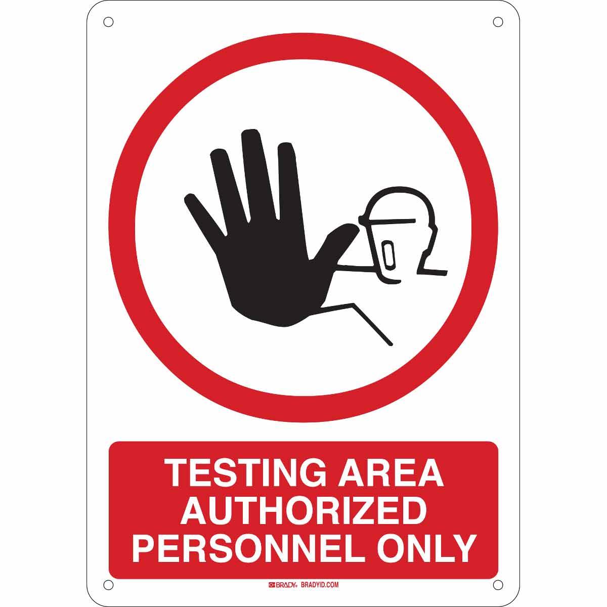 SIGN ADMITTANCE RECT 14IN 10IN B-555 AL
