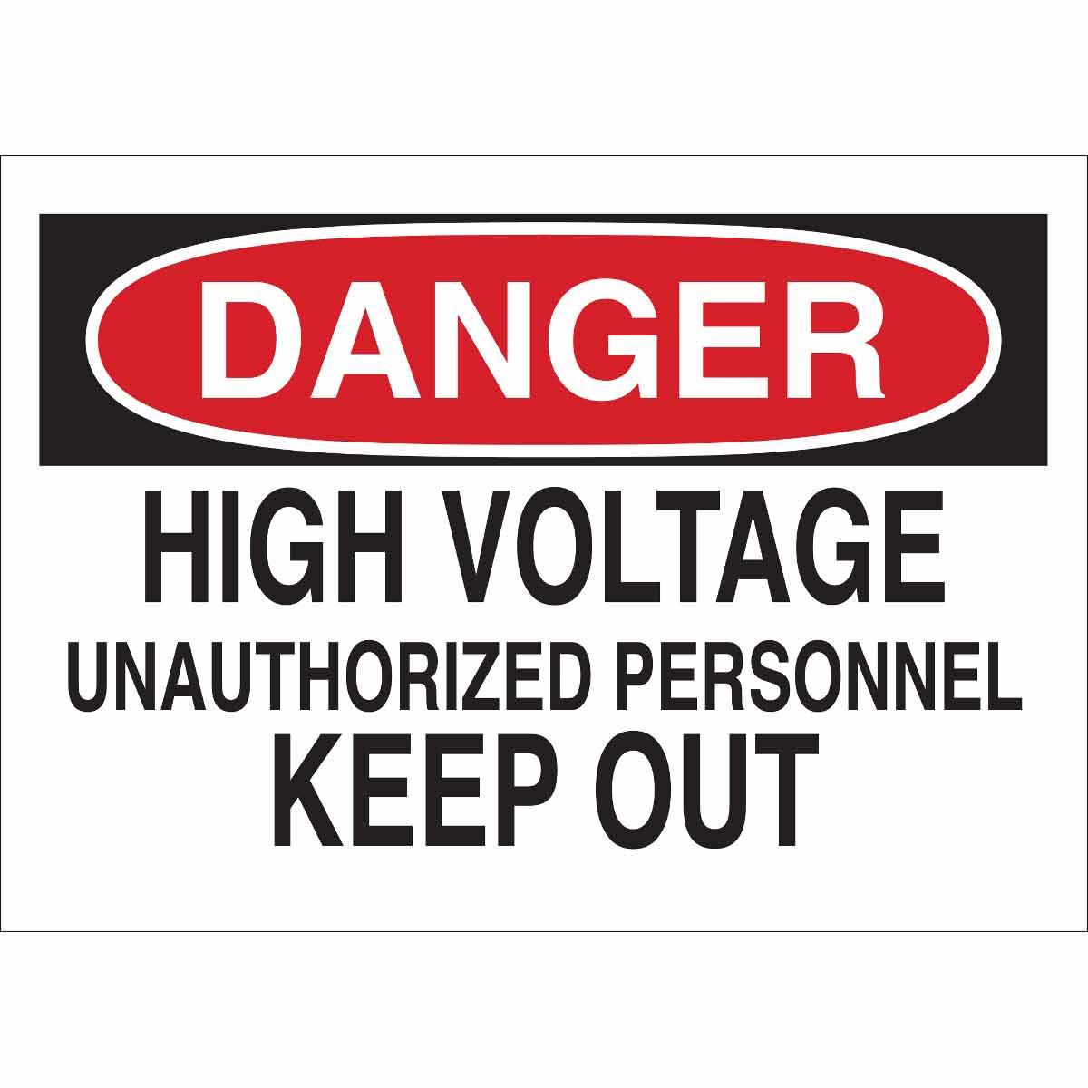 SIGN ADMITTANCE DANGER 14IN 20IN SURF