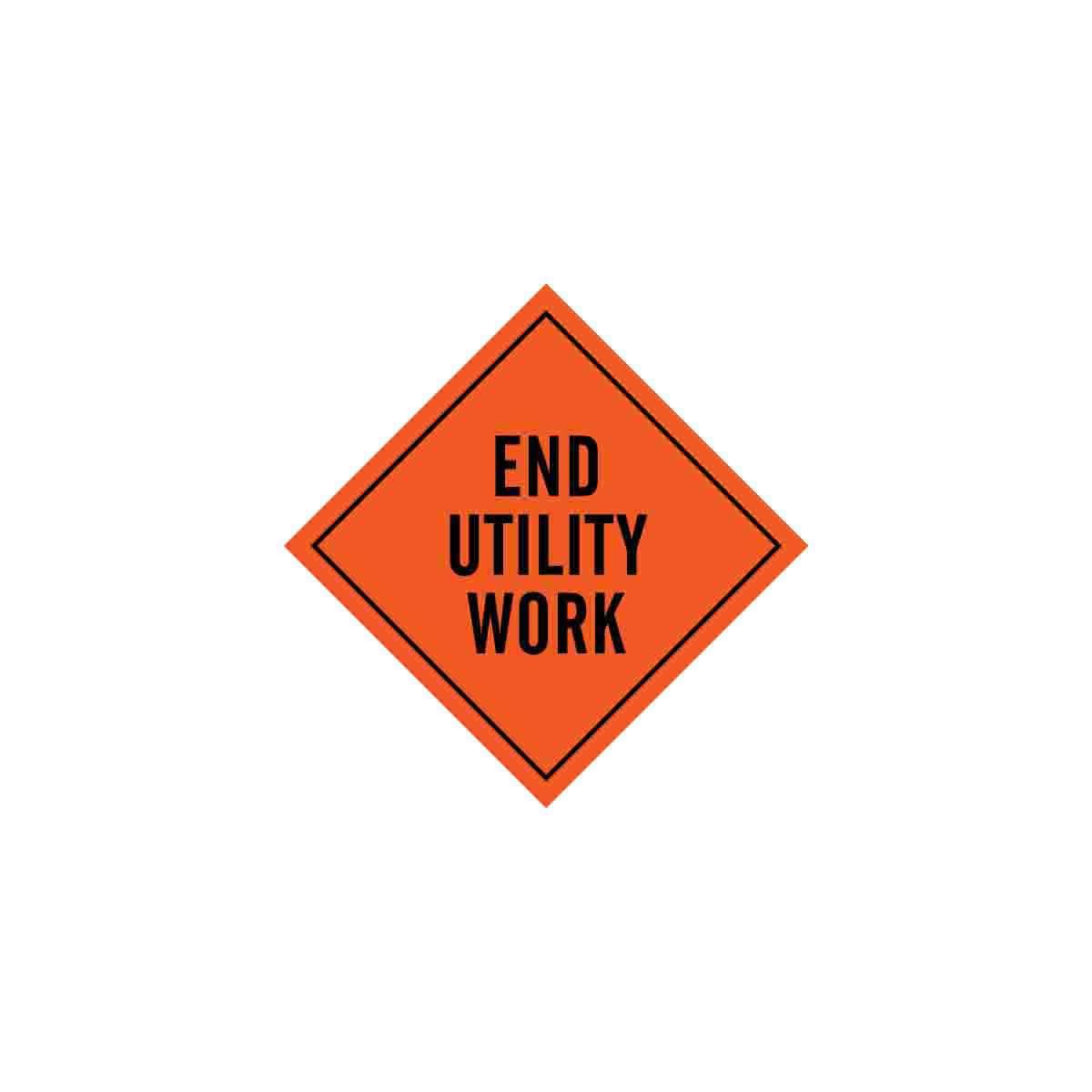 SIGN CONSTRUCTION ROAD TEXT 48IN 48IN