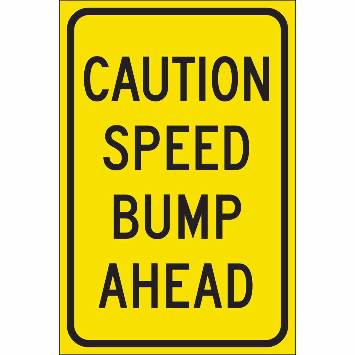 SIGN CAUT 18IN 24IN BK ON YEL POST TEXT