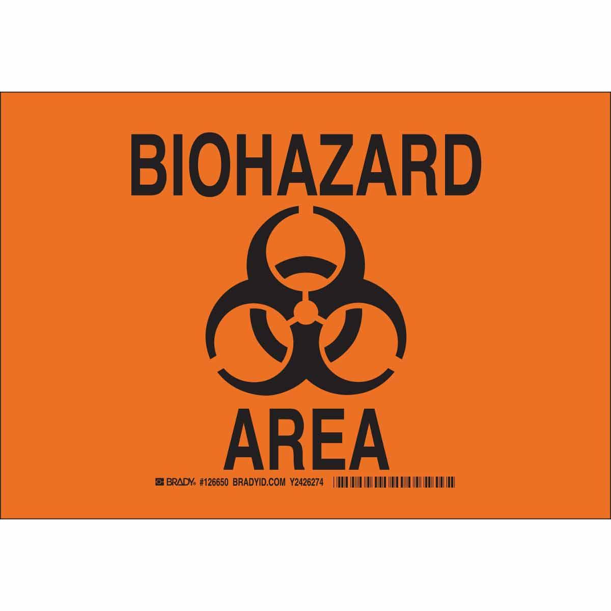 SIGN BIOHAZARD RECT SYM/TEXT B-401 PS
