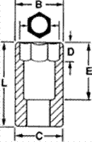 SOCKET DEEP LG NO IMPRL SQ 1/2IN 7/8IN