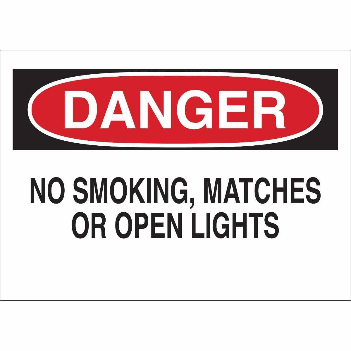 SIGN SMOKING NO DANGER 7IN 10IN SURF