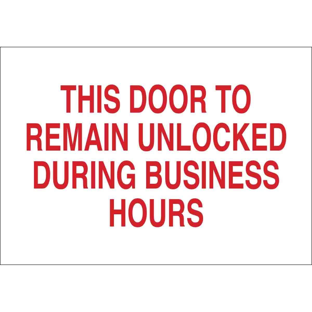 SIGN SAF 10IN 14IN R ON WHT COR HOLE