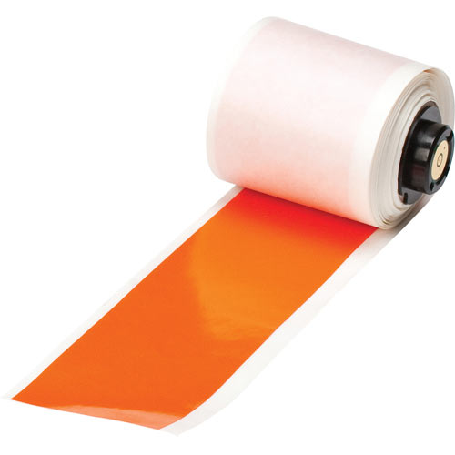 Brady® 142286 Thermal Transfer Vinyl Label, 50 ft L x 2 in W, Orange