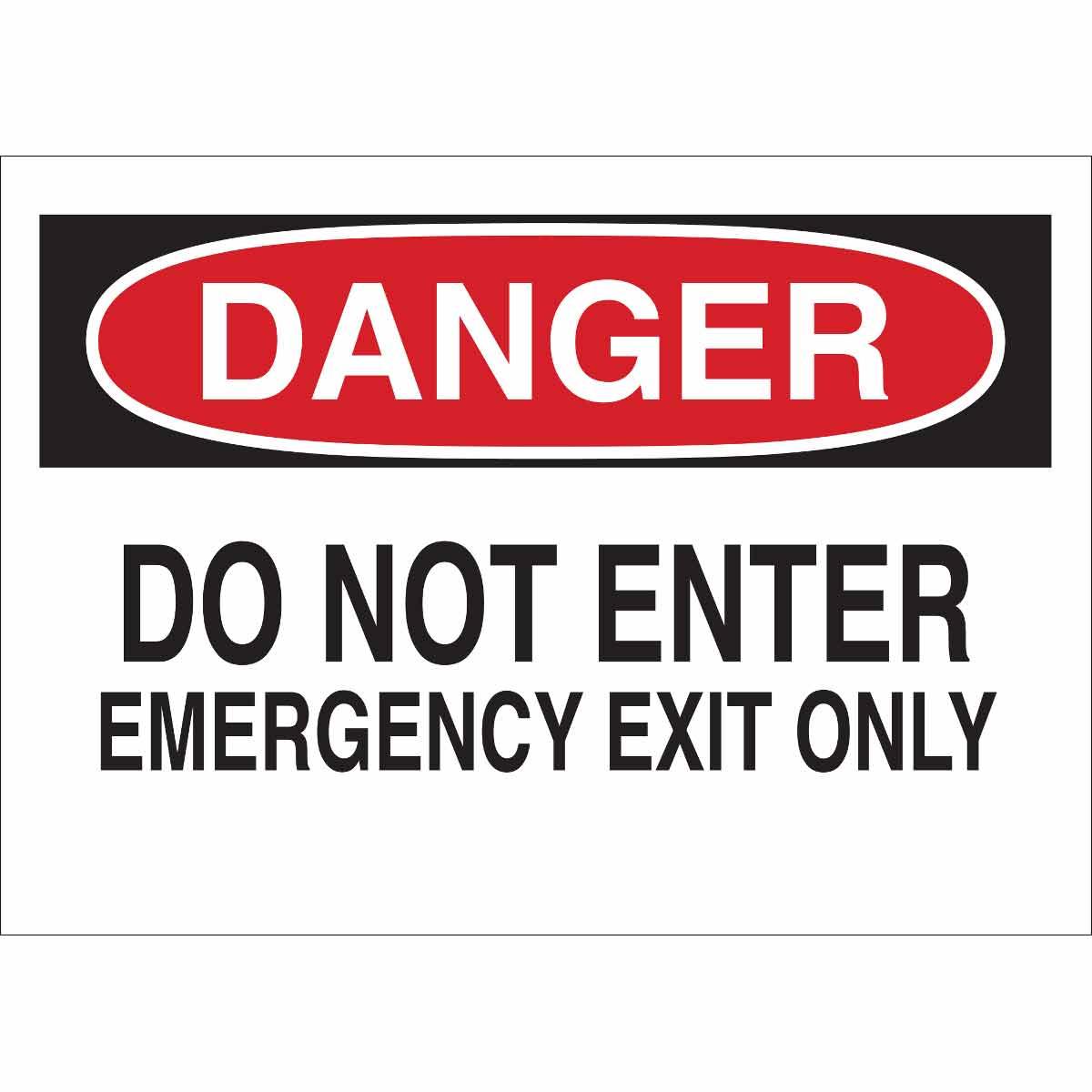 SIGN ADMITTANCE DANGER 10IN 14IN SURF