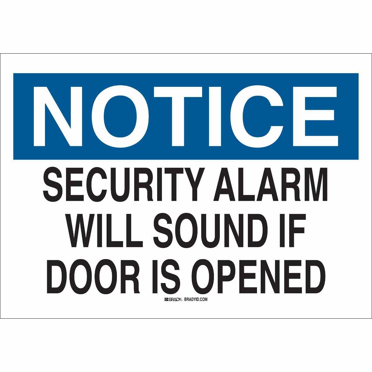 SIGN ADMITTANCE NOTICE 10IN 14IN SURF