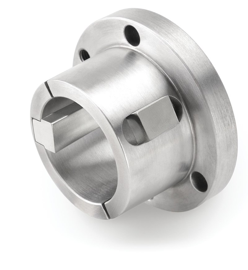 Dodge® Q1X1-11/16 Split Taper Bushing, 1-11/16 in Dia Bore, 2.7657 in Small End/2.875 in Large End Dia Barrel, 4-1/8 in Dia Flange, 2-1/2 in OAL