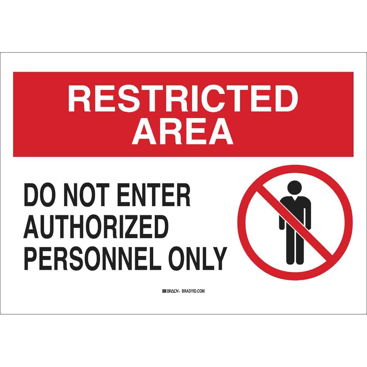 SIGN ADMITTANCE RECT 10IN 14IN B-555 AL