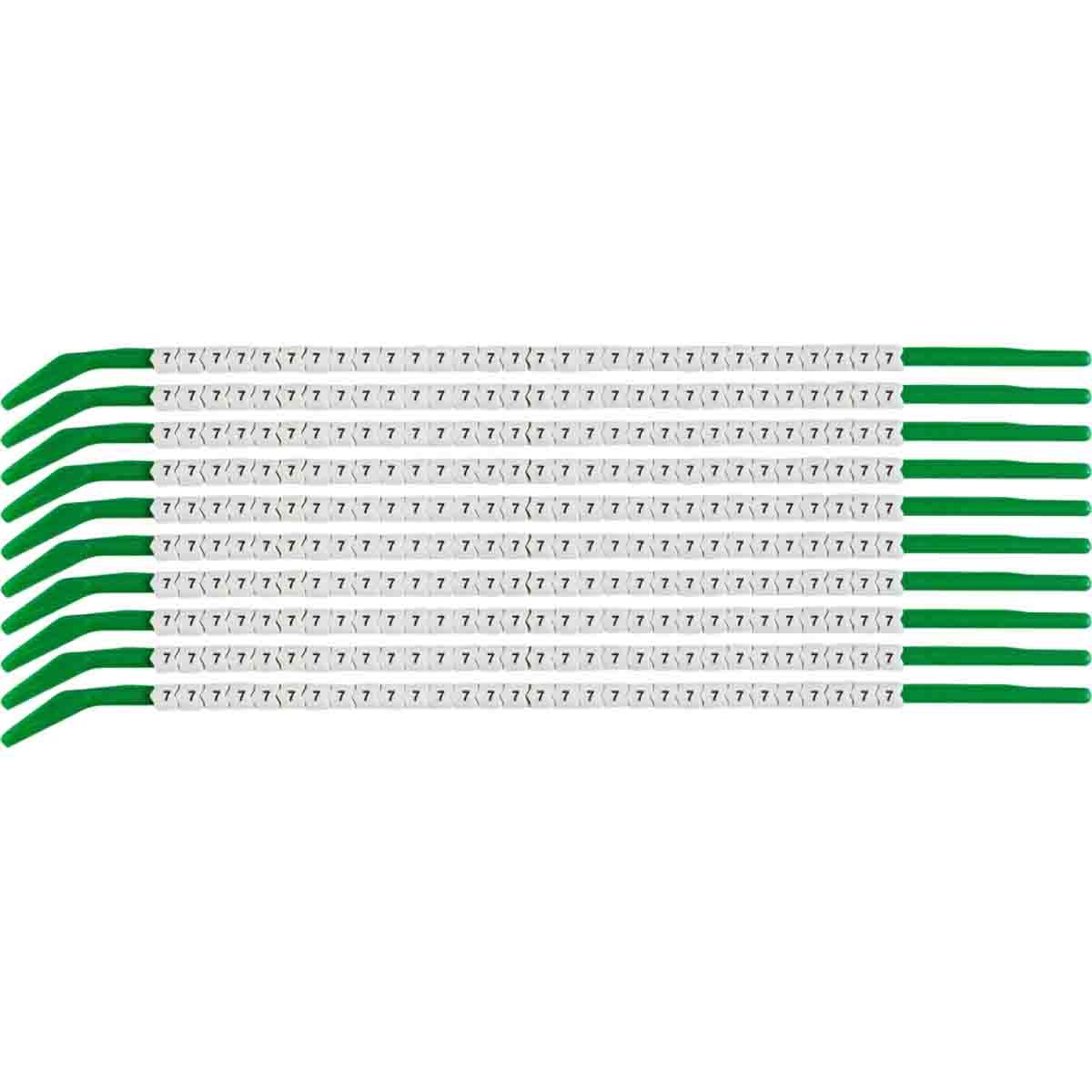 MARKER W 0.098 TO 0.11IN 7 BK ON WHT WHT