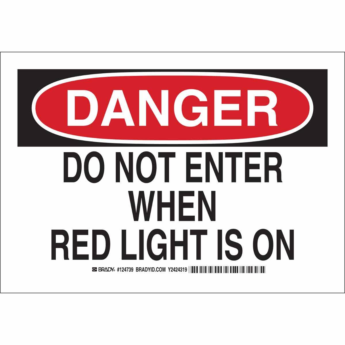 SIGN ADMITTANCE DANGER 10IN 14IN SURF