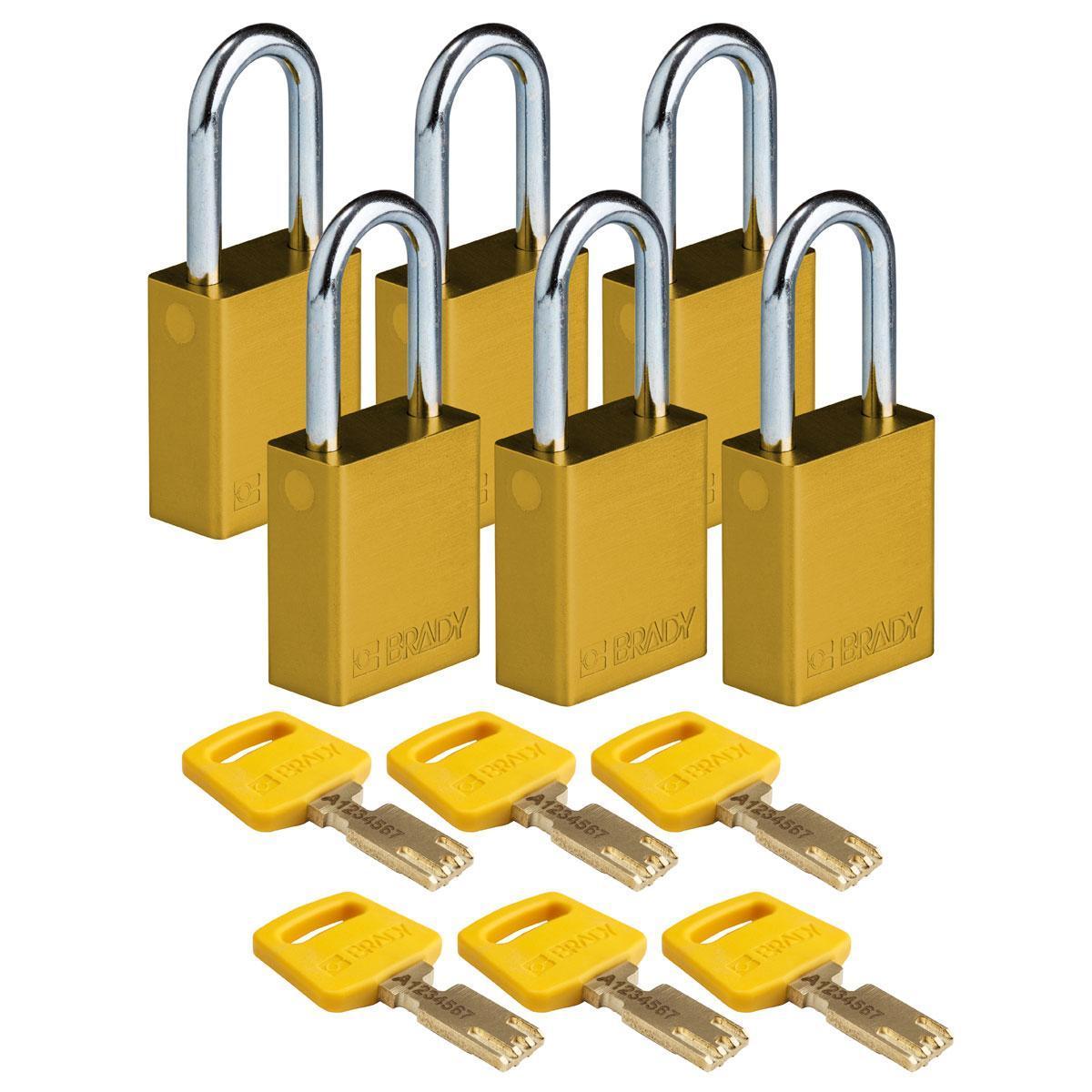 PADLOCK LOCKOUT DIFFERENT YEL 1/4IN STL