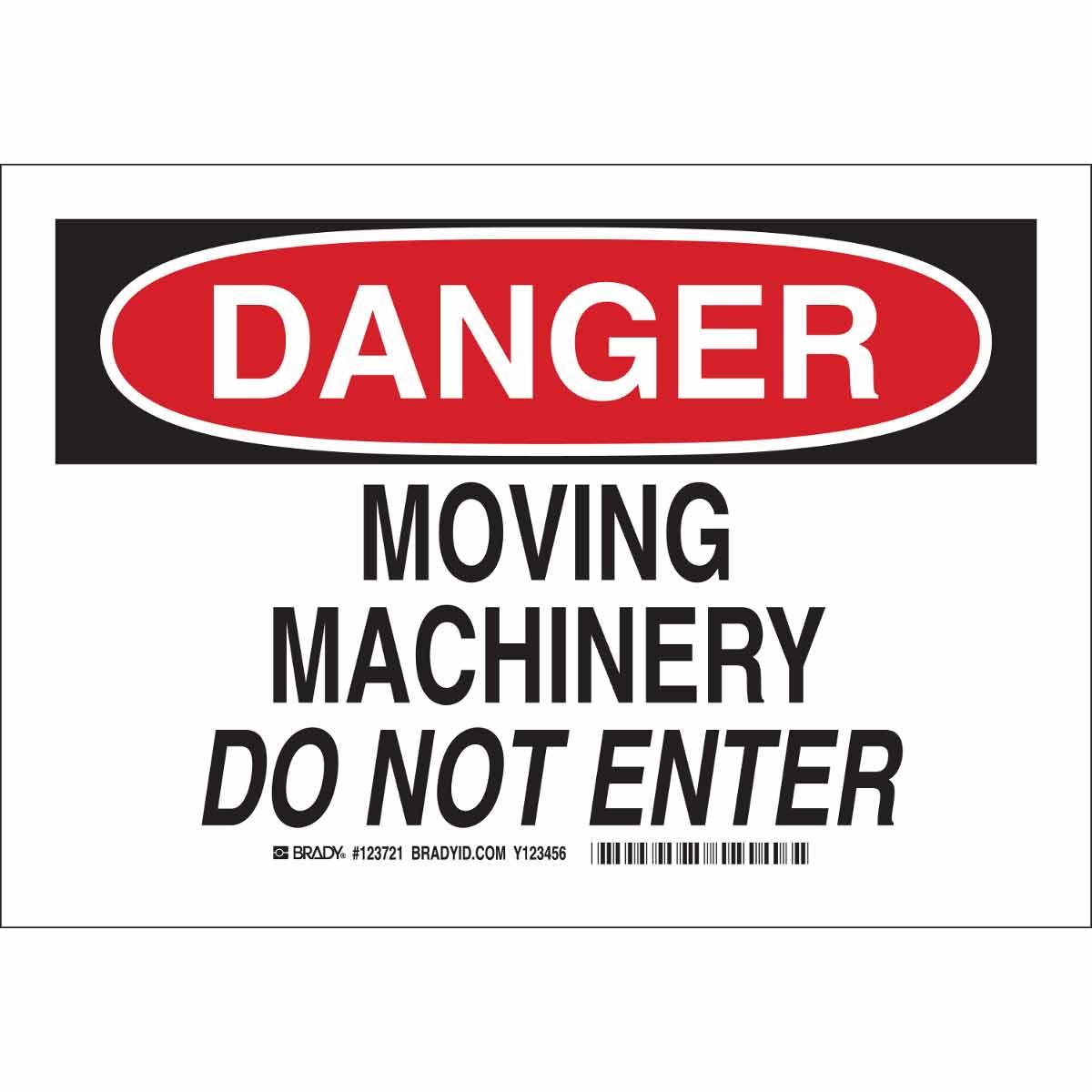 SIGN ADMITTANCE DANGER 10IN 14IN SURF