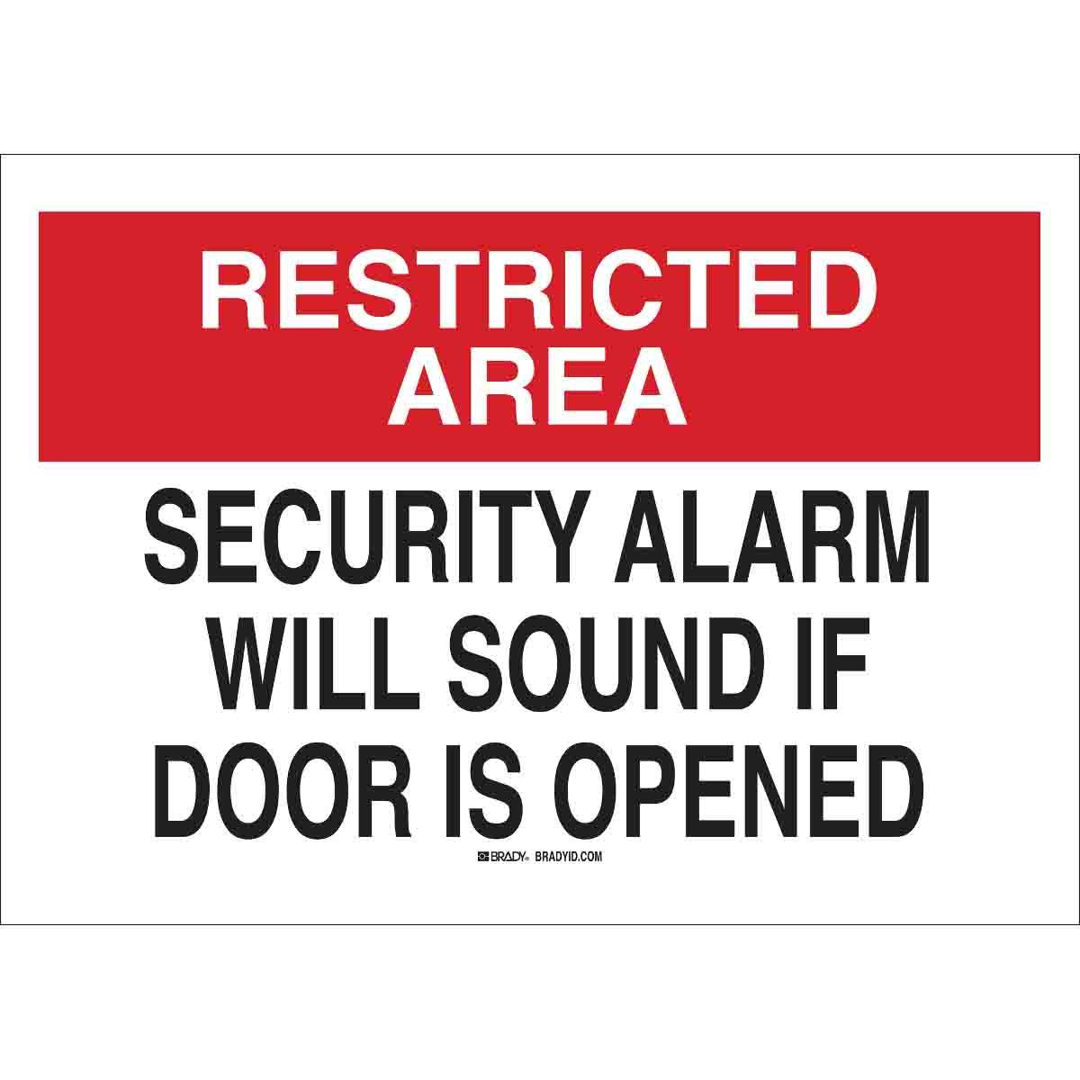 SIGN AREA SCTY 10IN 14IN BK/R ON WHT