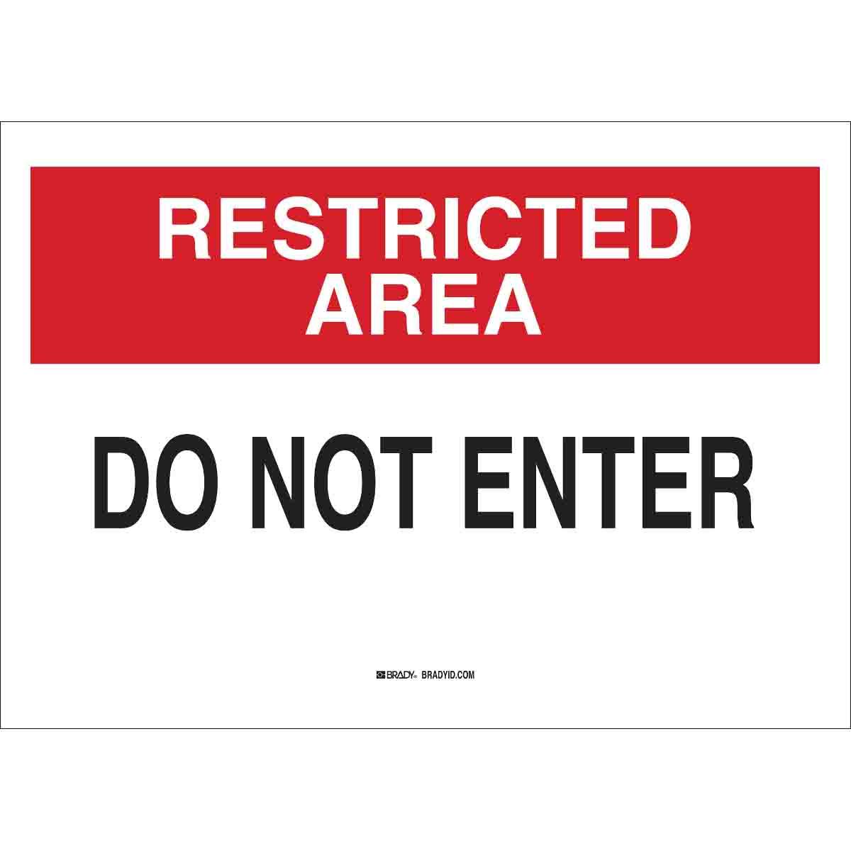 SIGN AREA SCTY RESTRICTED AREA 10IN 14IN