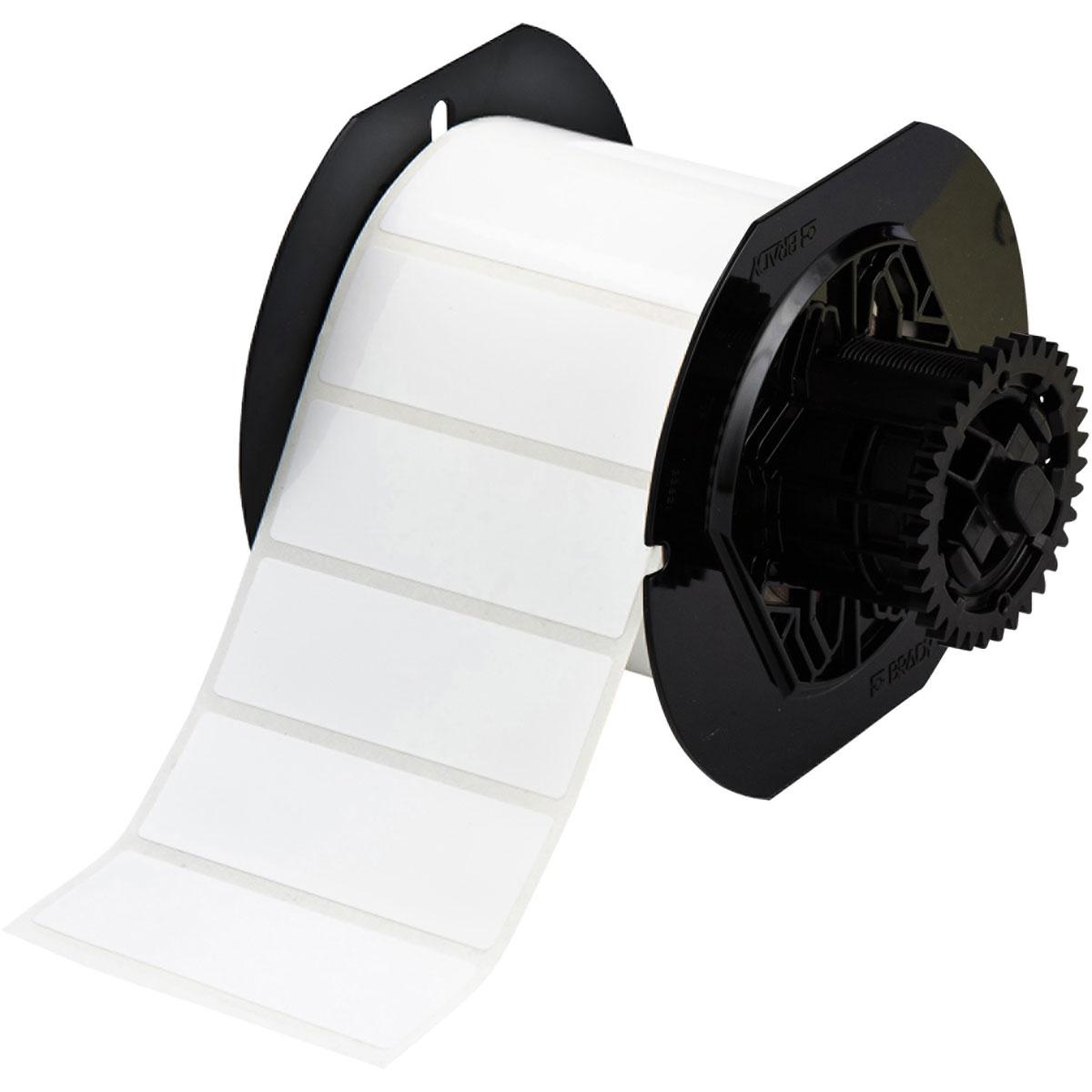 LABEL PTR 1IN 3IN BLK WHT B-483 POLYEST