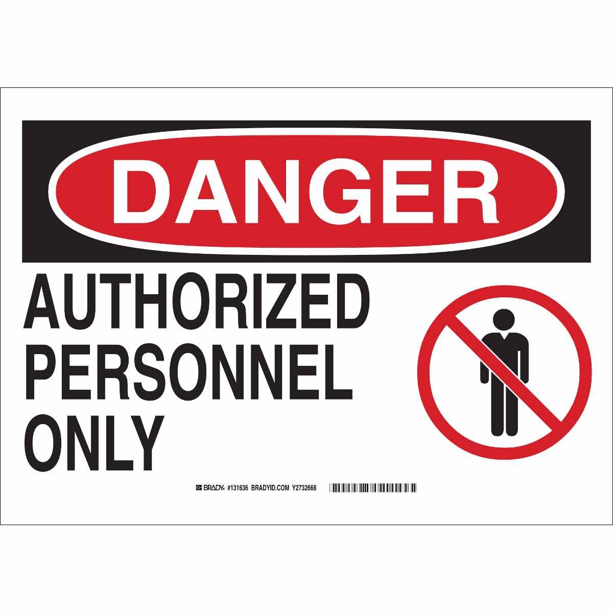 SIGN ADMITTANCE RECT 10IN 14IN B-401 PS