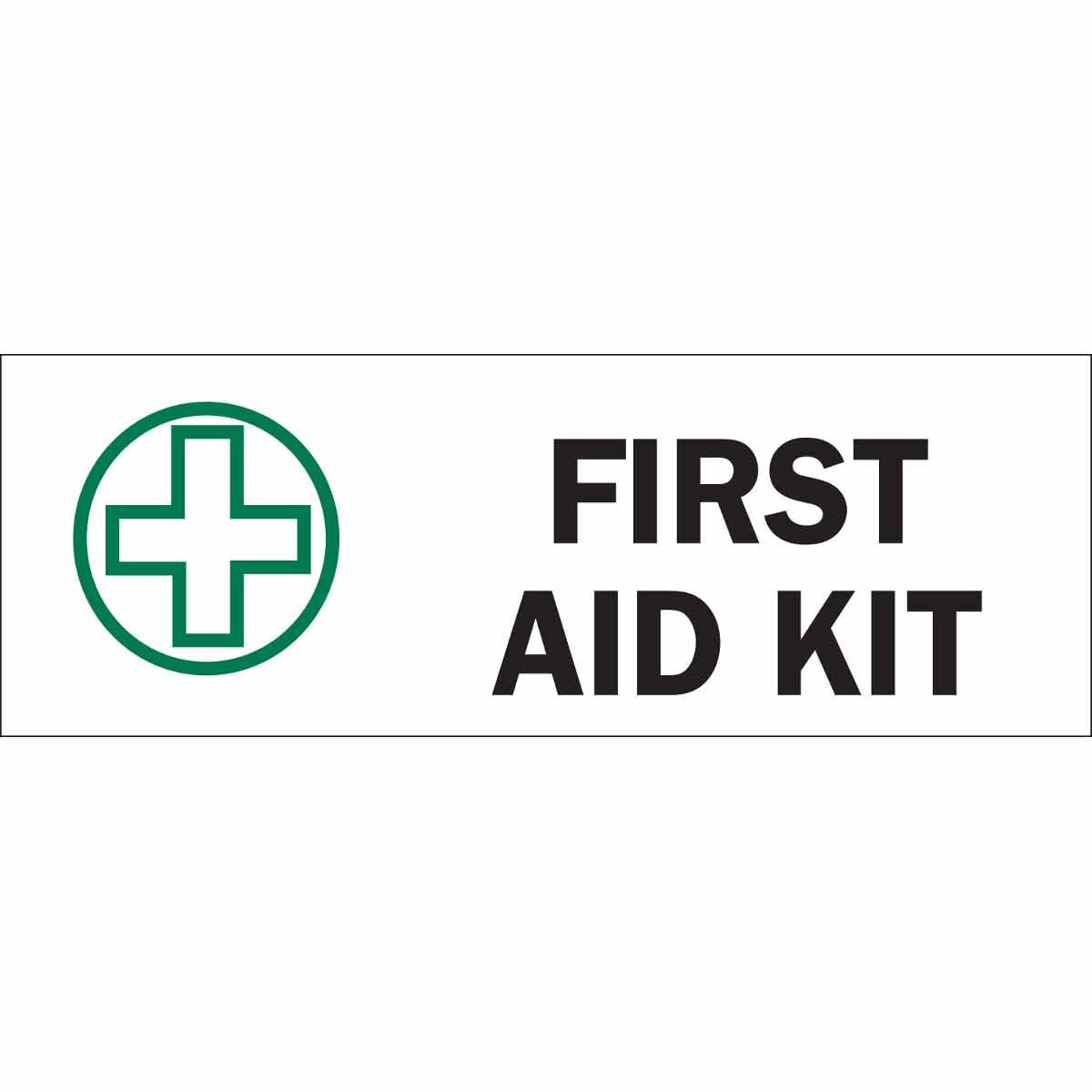 SIGN AID FIRST RECT 7IN 10IN COR HOLES